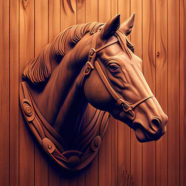 3D модель Секретаріат кінь знаменита тварина (STL)